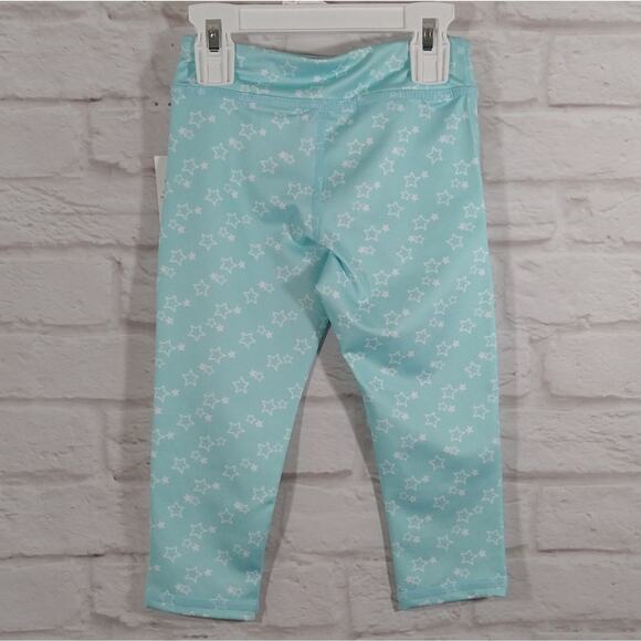 Ideology Toddler Girls Turquoise Blue White Star Power 7/8 Leggings NWT Size 3T - Picture 5 of 8